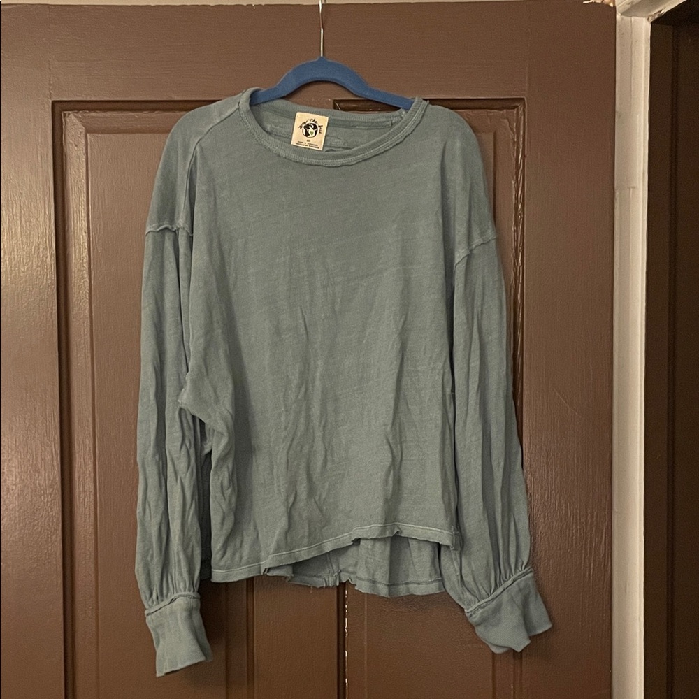 Free People Blue Sweatshirt